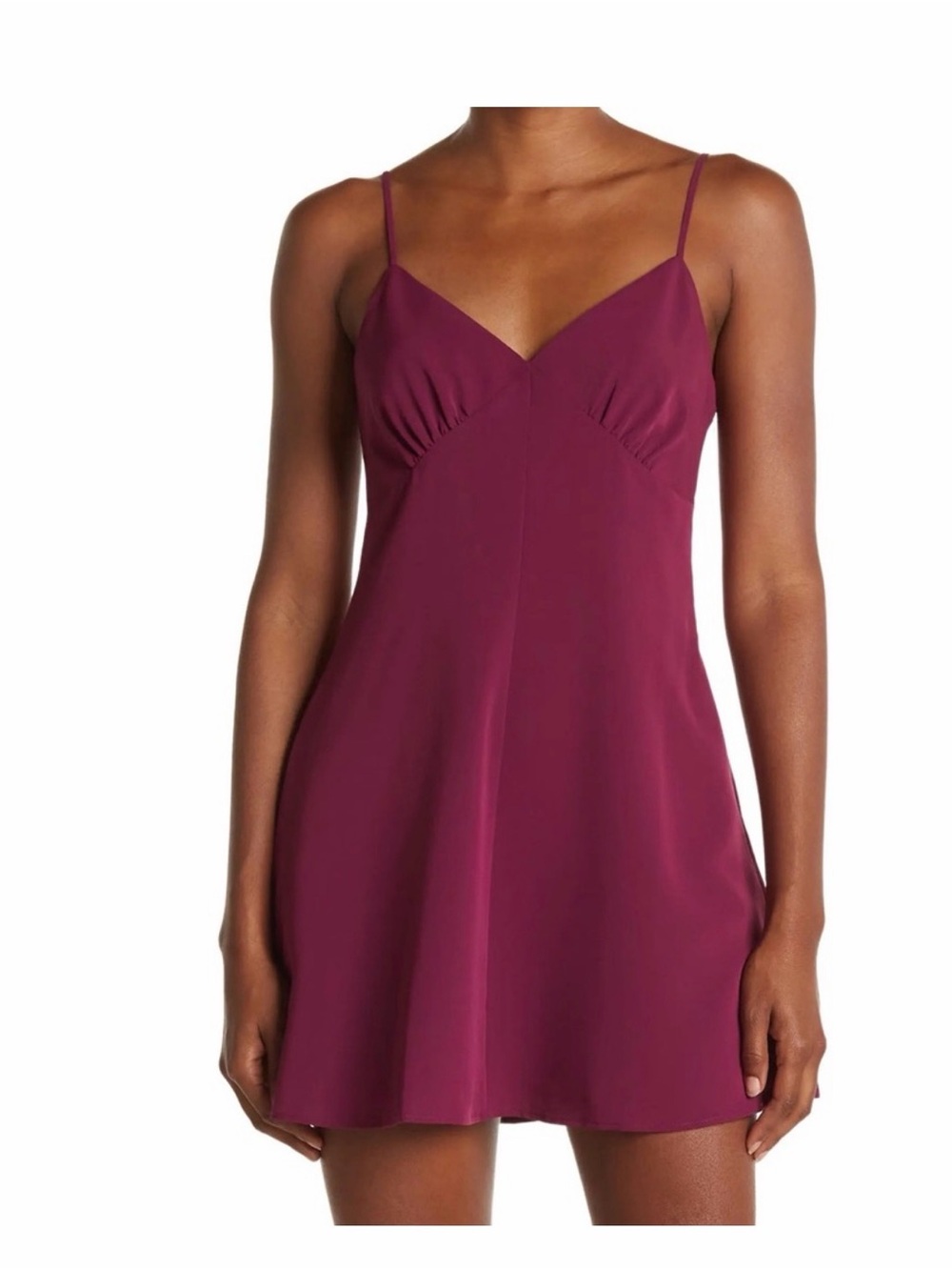 Melrose and Market Plum Spaghetti-Strap Mini Dress